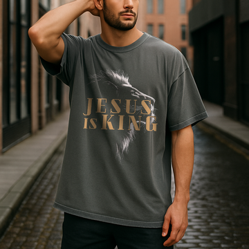 Pepper Color Faith-Based Comfort Colors Shirt – Jesus Is King Design