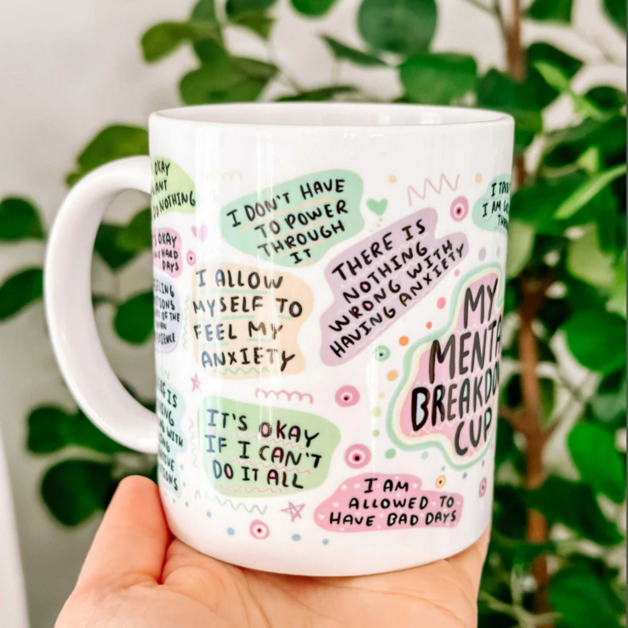 My Mental Breakdown Mug 15oz – Self-Care Affirmation Cup, Mental Health Gift for Her or Best Friend