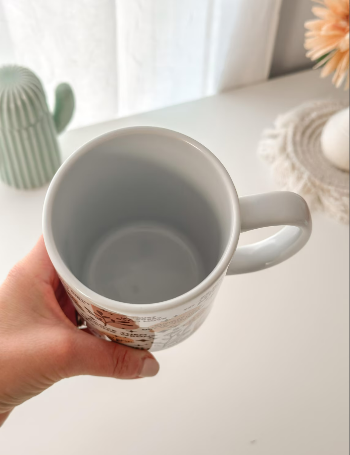 Daily Affirmation Mug 15oz – Mental Health Gift for Her, Motivational Ceramic Cup