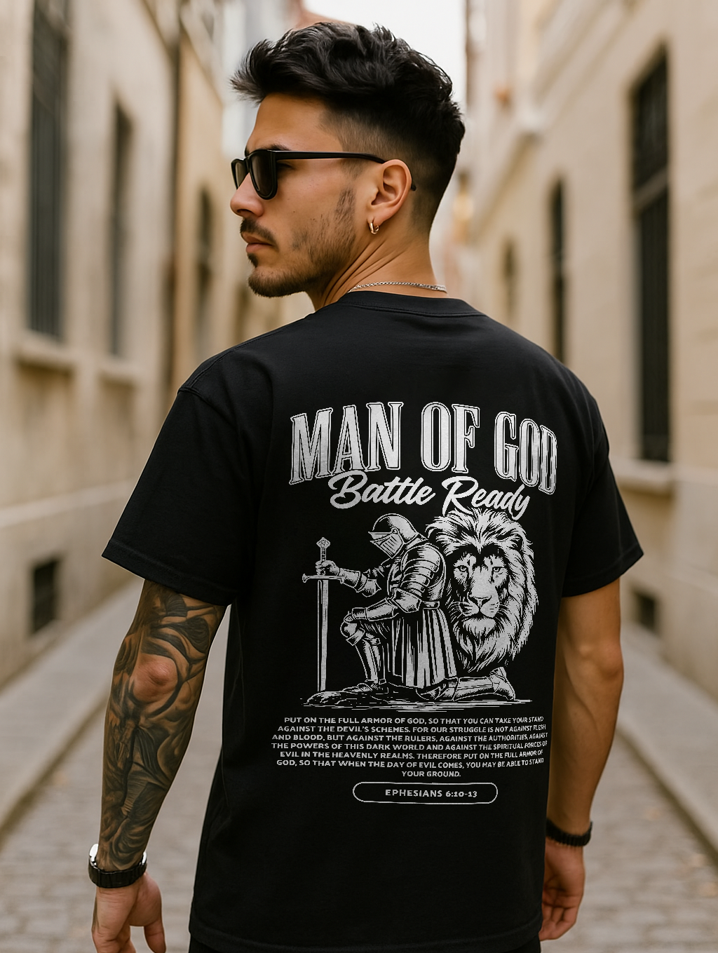 Ivory Comfort Colors 1717 Christian shirt with Bible verse and bold faith design