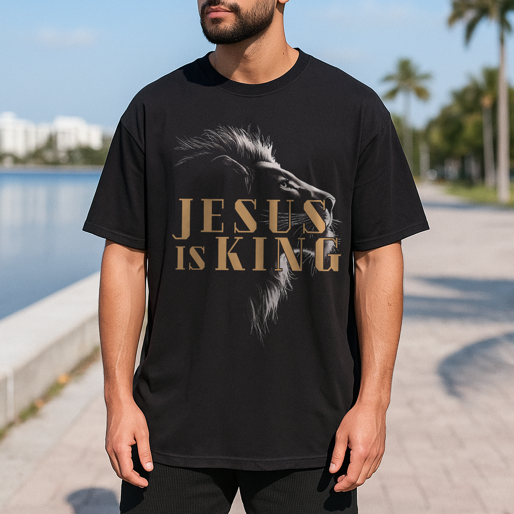 Pepper Color Faith-Based Comfort Colors Shirt – Jesus Is King Design
