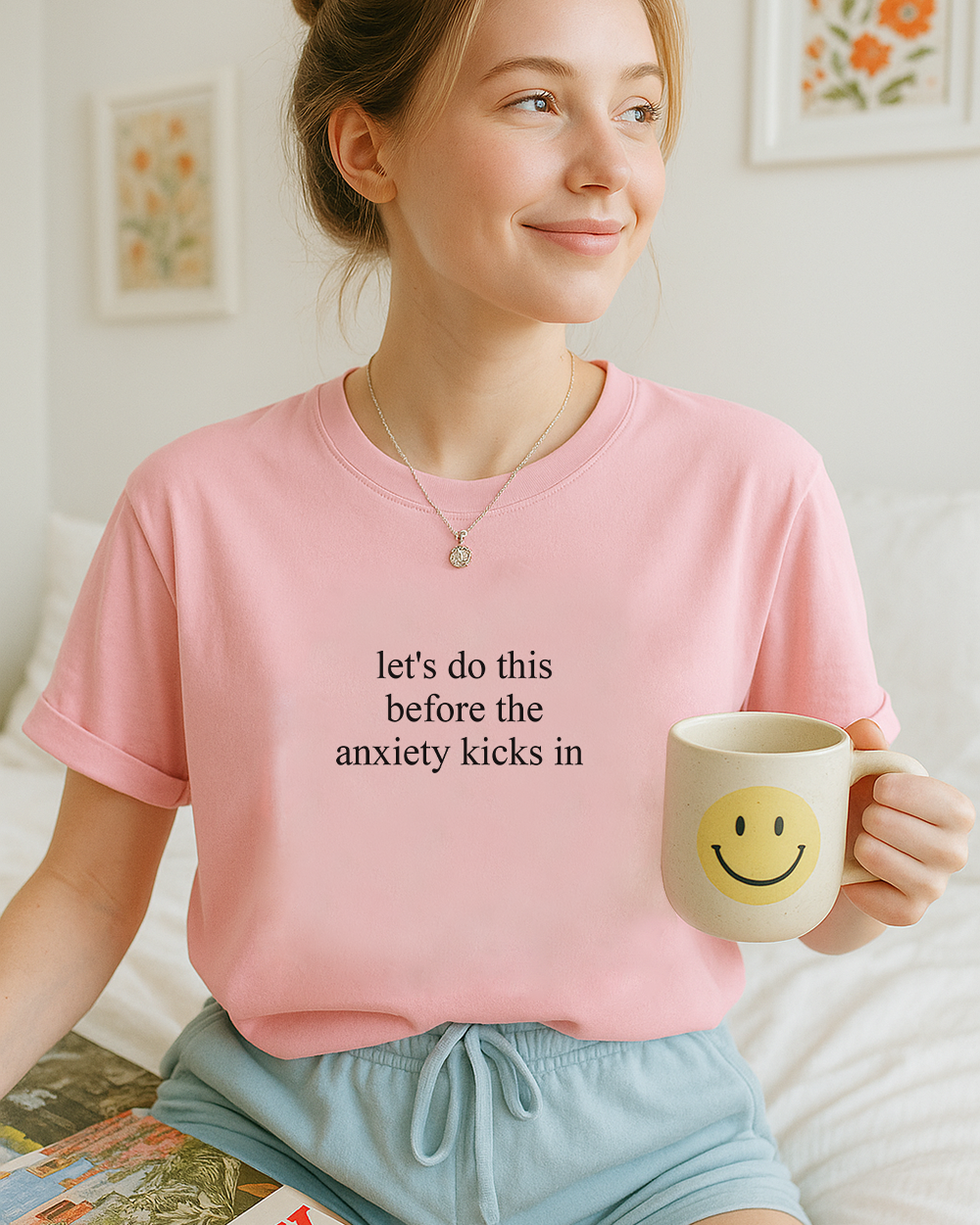  Espresso Comfort Colors 1717 shirt with witty anxiety quote and minimalist font