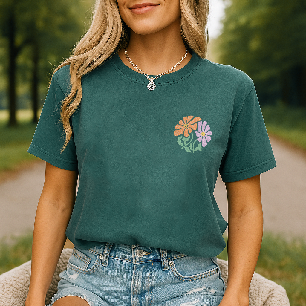 Psalm 136:1 Shirt, Christian Comfort Colors T-Shirt, Bible Verse Floral Tee, Faith-Based Boho Vintage Shirt, Forever Love Christian Apparel
