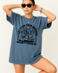  Blue Jean Comfort Colors 1717 shirt with cartoon anxiety quote and vintage style
