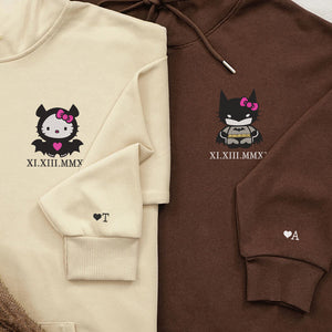 Cute bat kitten couple shirts