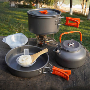 Camping Cookware Set: Portable Outdoor Cooking Kit for Hiking, BBQ, and Picnic