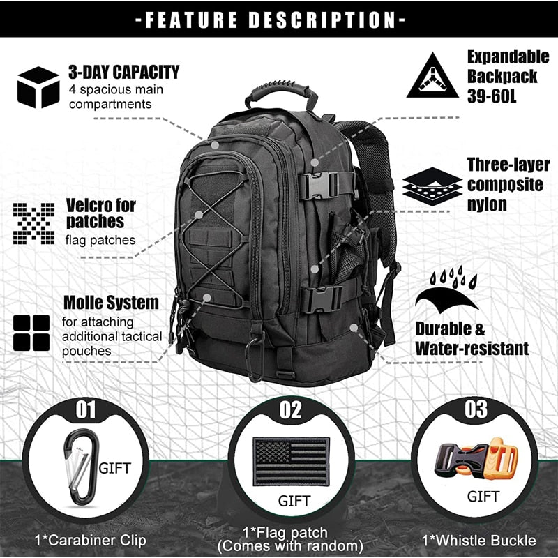 Outdoor Water Resistant Hiking Travel Laptop Backpack