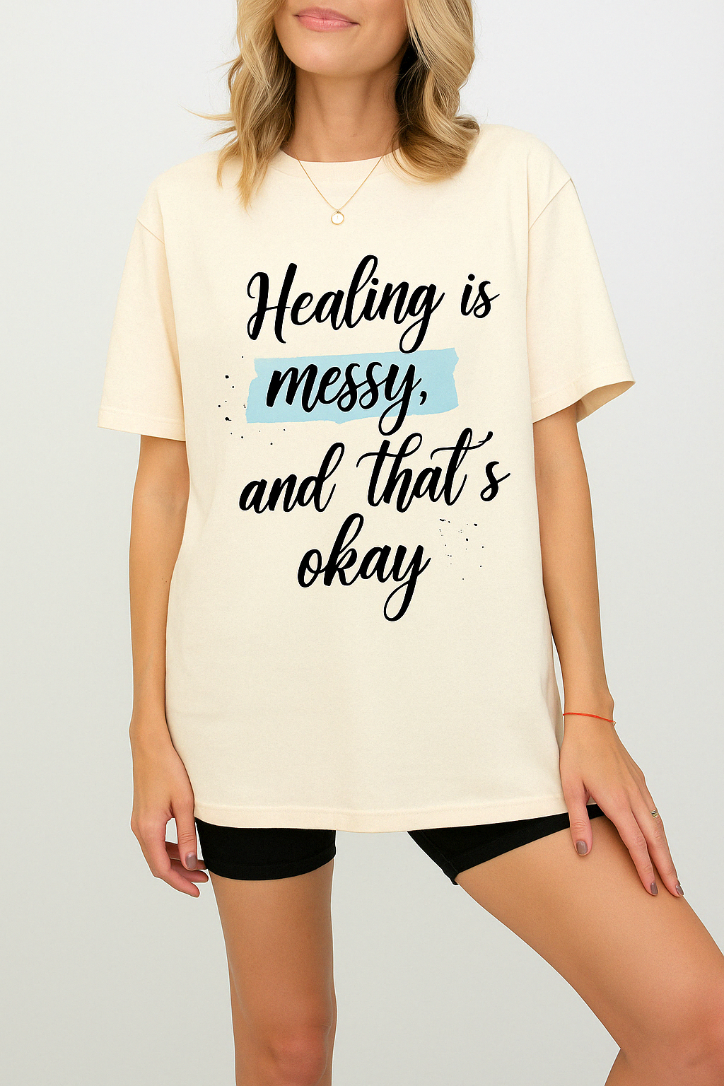 Healing Is Messy And That’s Okay Shirt – Comfort Colors Mental Health Tee