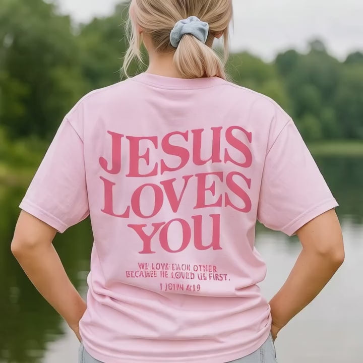 Jesus Loves You Shirt, Christian Comfort Colors Tee, Bible Verse Shirt, Love Like Jesus T-Shirt, Faith-Based Christian Apparel