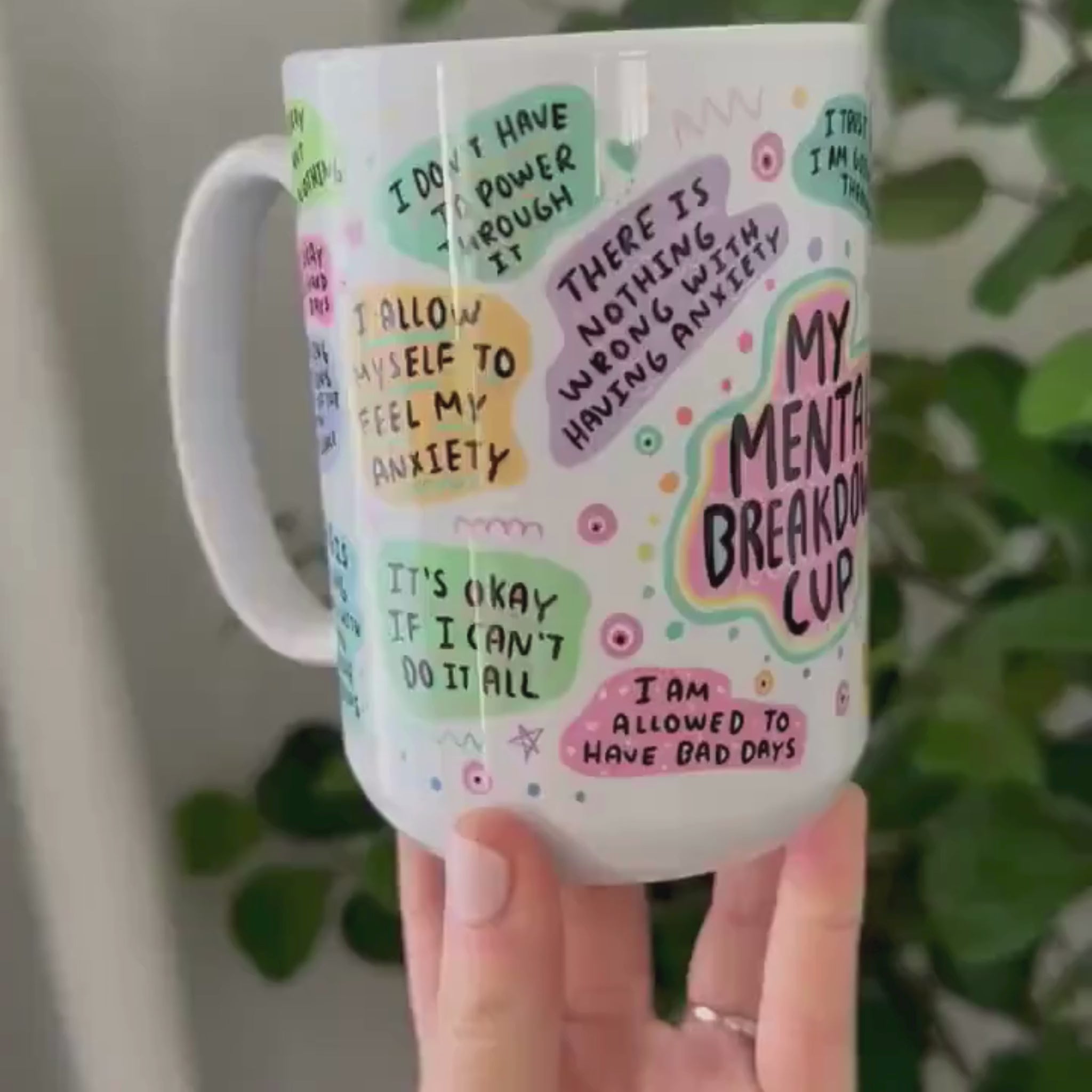 My Mental Breakdown Mug 15oz – Self-Care Affirmation Cup, Mental Health Gift for Her or Best Friend