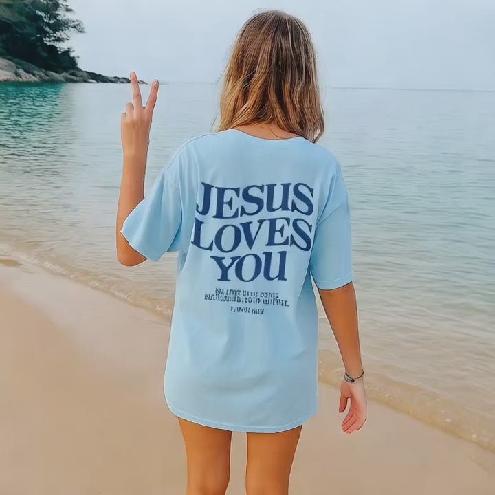 Jesus Loves You Shirt, Christian Comfort Colors Tee, Bible Verse Shirt, Love Like Jesus T-Shirt, Faith-Based Christian Apparel